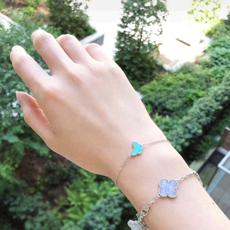 [Marin]BUTTERFLY TURQUOISE BUTTERFLY BRACELET SILVER