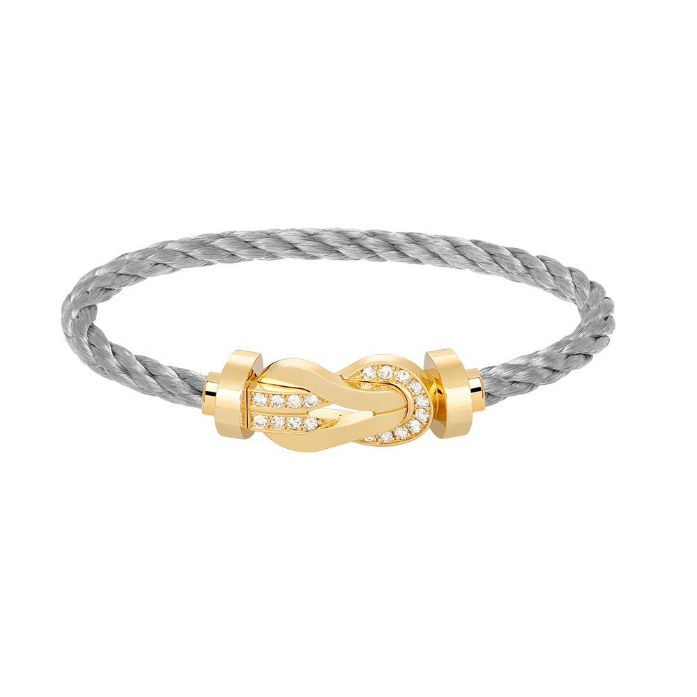 [Marin]CHANCE LARGE 8 FIGURE BUCKLE HALF DIAMOND BRACELET GOLD