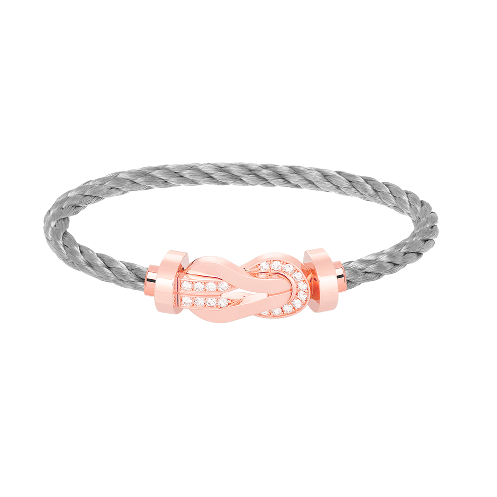 [Marin]CHANCE LARGE 8 FIGURE BUCKLE HALF DIAMOND BRACELET ROSE GOLD