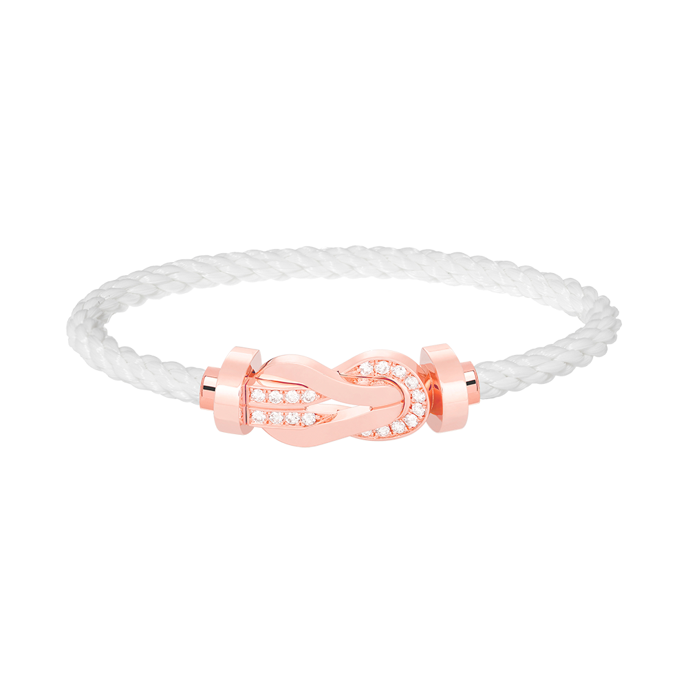 [Marin]CHANCE LARGE 8 FIGURE BUCKLE HALF DIAMOND BRACELET ROSE GOLD