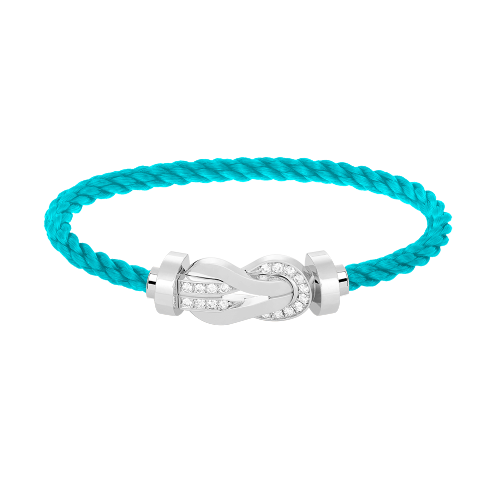 [Marin]CHANCE LARGE 8 FIGURE BUCKLE HALF DIAMOND BRACELET SILVER