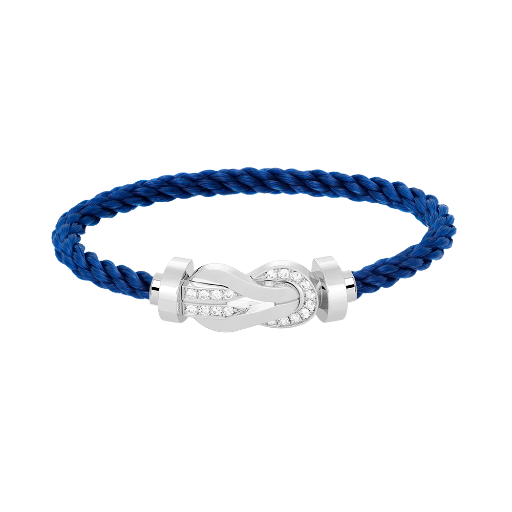 [Marin]CHANCE LARGE 8 FIGURE BUCKLE HALF DIAMOND BRACELET SILVER