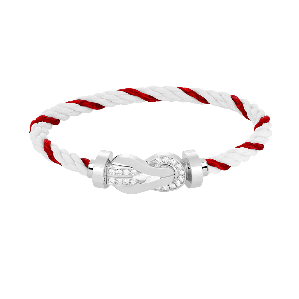 [Marin]CHANCE LARGE 8 FIGURE BUCKLE HALF DIAMOND BRACELET SILVER