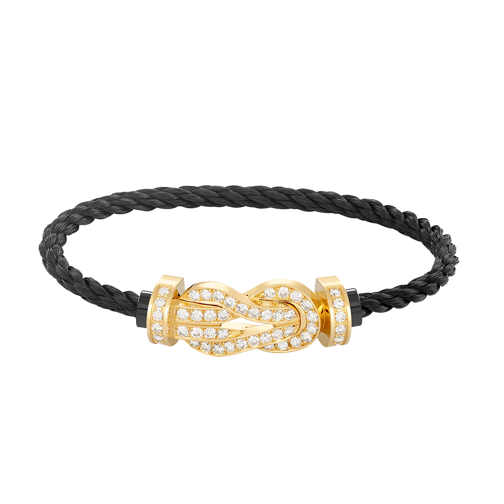 [Marin]CHANCE LARGE 8 FIGURE BUCKLE FULLDIAMOND BRACELET GOLD
