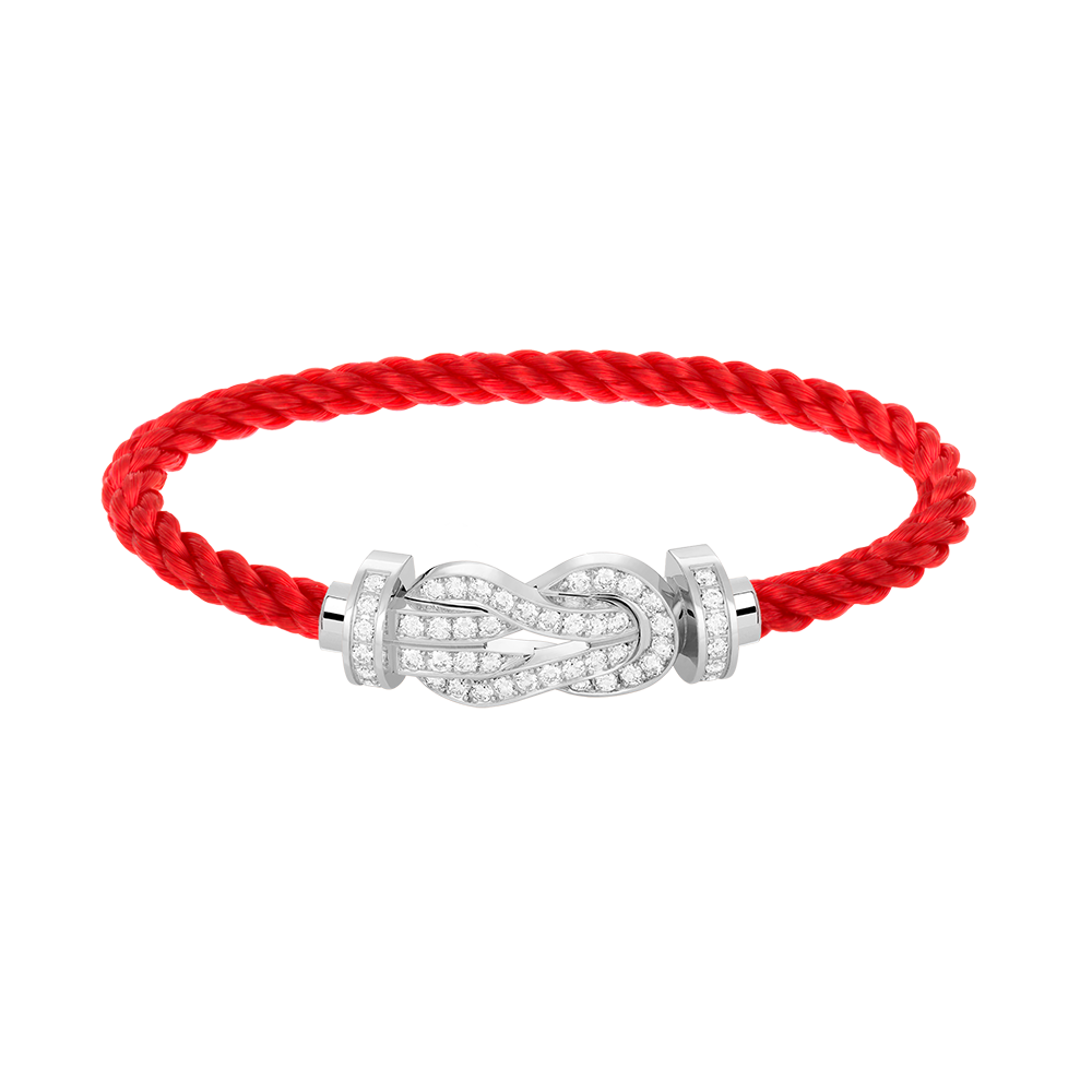 [Marin]CHANCE LARGE 8 FIGURE BUCKLE FULL DIAMOND BRACELET SILVER