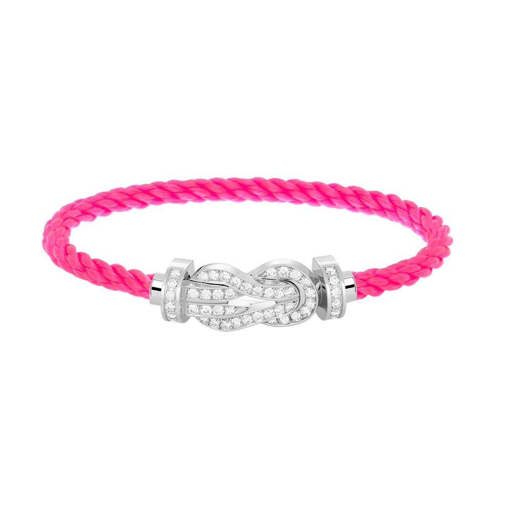 [Marin]CHANCE LARGE 8 FIGURE BUCKLE FULL DIAMOND BRACELET SILVER