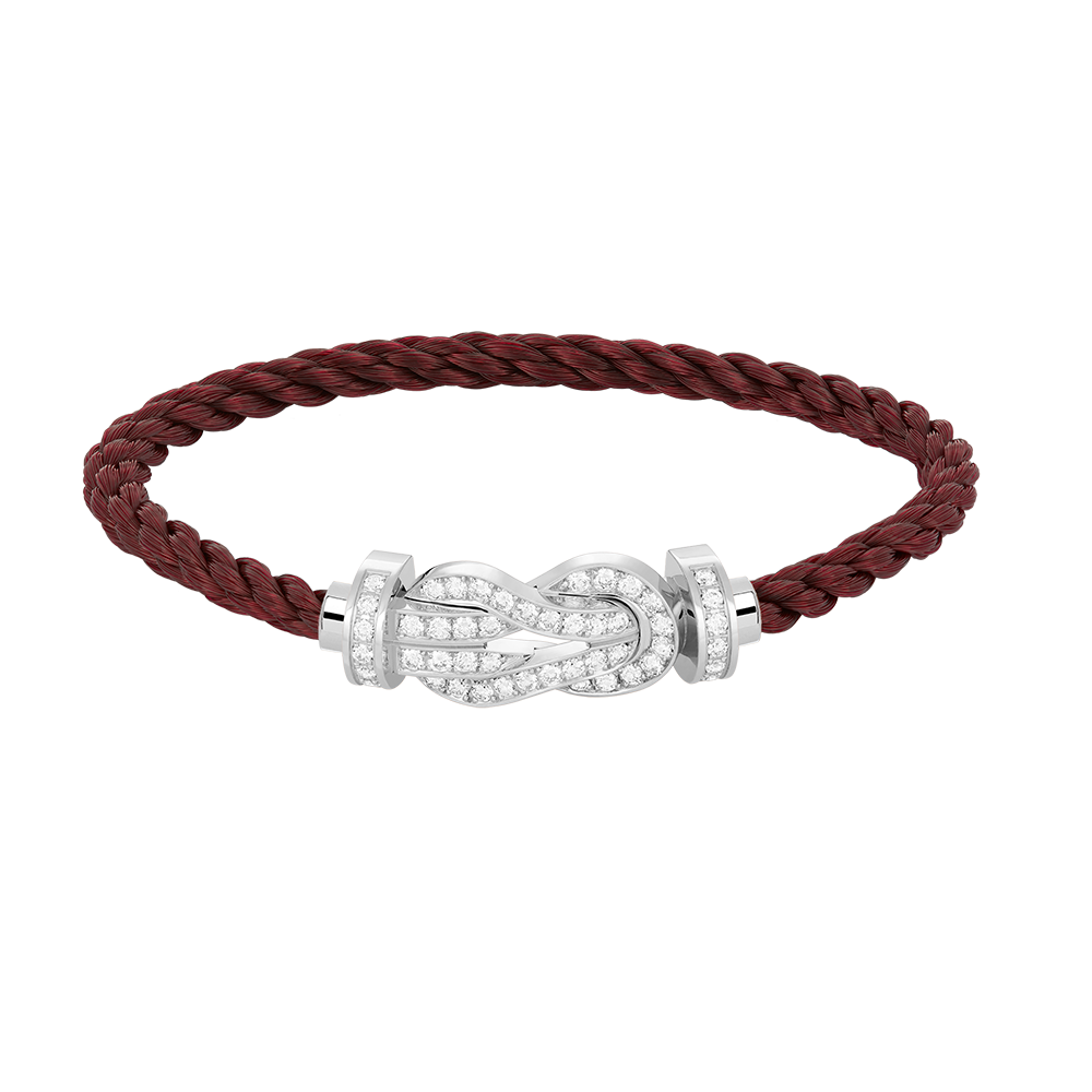 [Marin]CHANCE LARGE 8 FIGURE BUCKLE FULL DIAMOND BRACELET SILVER