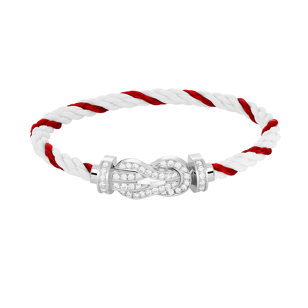 [Marin]CHANCE LARGE 8 FIGURE BUCKLE FULL DIAMOND BRACELET SILVER