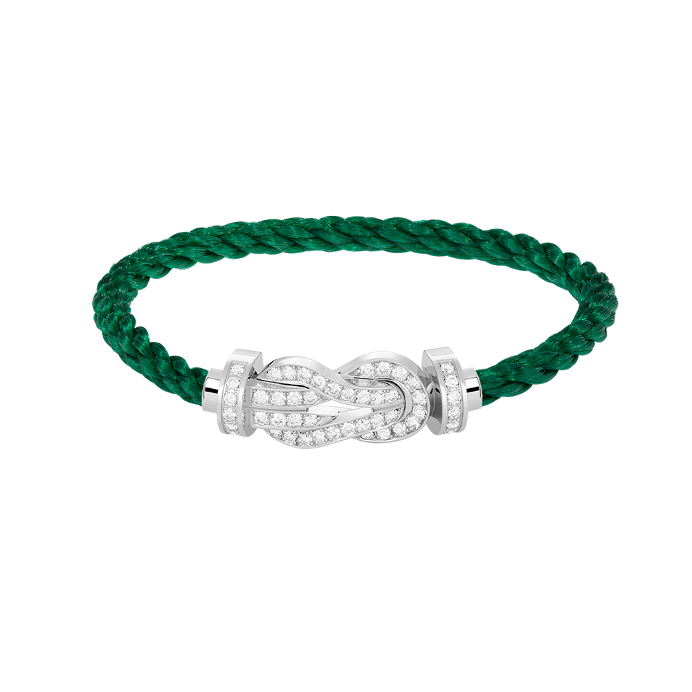 [Marin]CHANCE LARGE 8 FIGURE BUCKLE FULL DIAMOND BRACELET SILVER