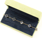 [⭐Shinejoy] COLLECTION DE BRACELETS CLOVER 5 MOTIFS ONYX