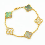 [⭐Shinejoy] CLOVER 5 MOTIF GRAY MOP BRACELET COLLECTION