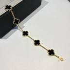 [⭐Shinejoy] COLLECTION DE BRACELETS CLOVER 5 MOTIFS ONYX