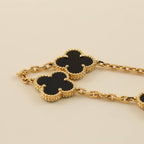 [⭐Shinejoy] COLLECTION DE BRACELETS CLOVER 5 MOTIFS ONYX