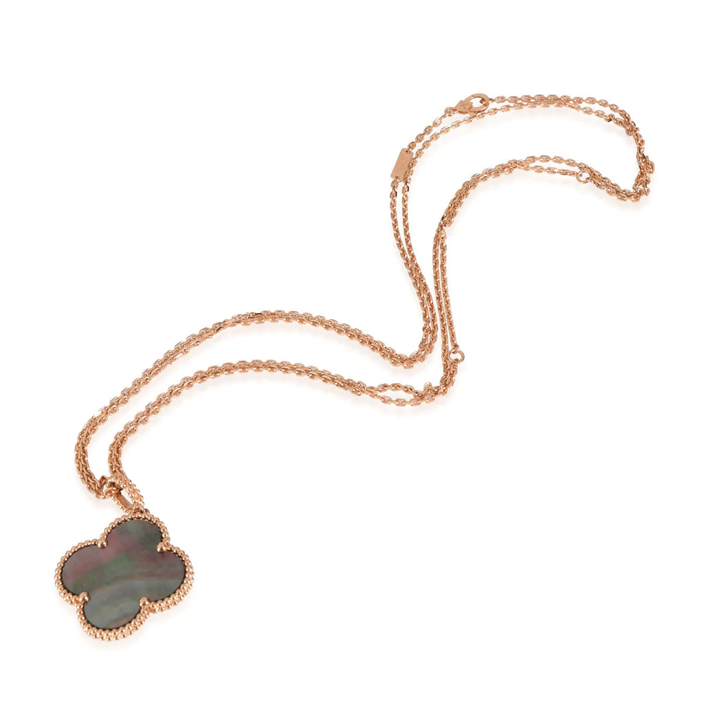 [Marin]CLOVER 25MM GOLD DARK MOP BIG CLOVER NECKLACE