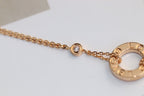 [Marin]LOVE NECKLACE ADJUSTABLE ROSE GOLD 2 DIAMOND