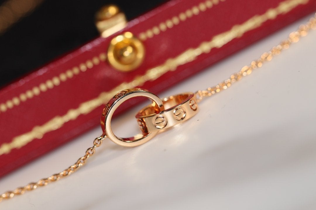 [Marin]LOVE NECKLACE PINK GOLD AND SILVER