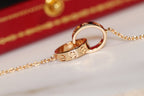 [Marin]LOVE NECKLACE PINK GOLD AND SILVER