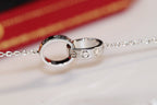 [Marin]LOVE NECKLACE PINK GOLD AND SILVER