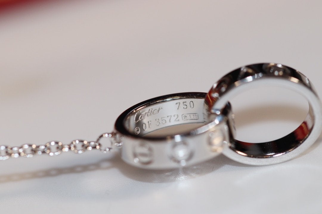 [Marin]LOVE NECKLACE PINK GOLD AND SILVER