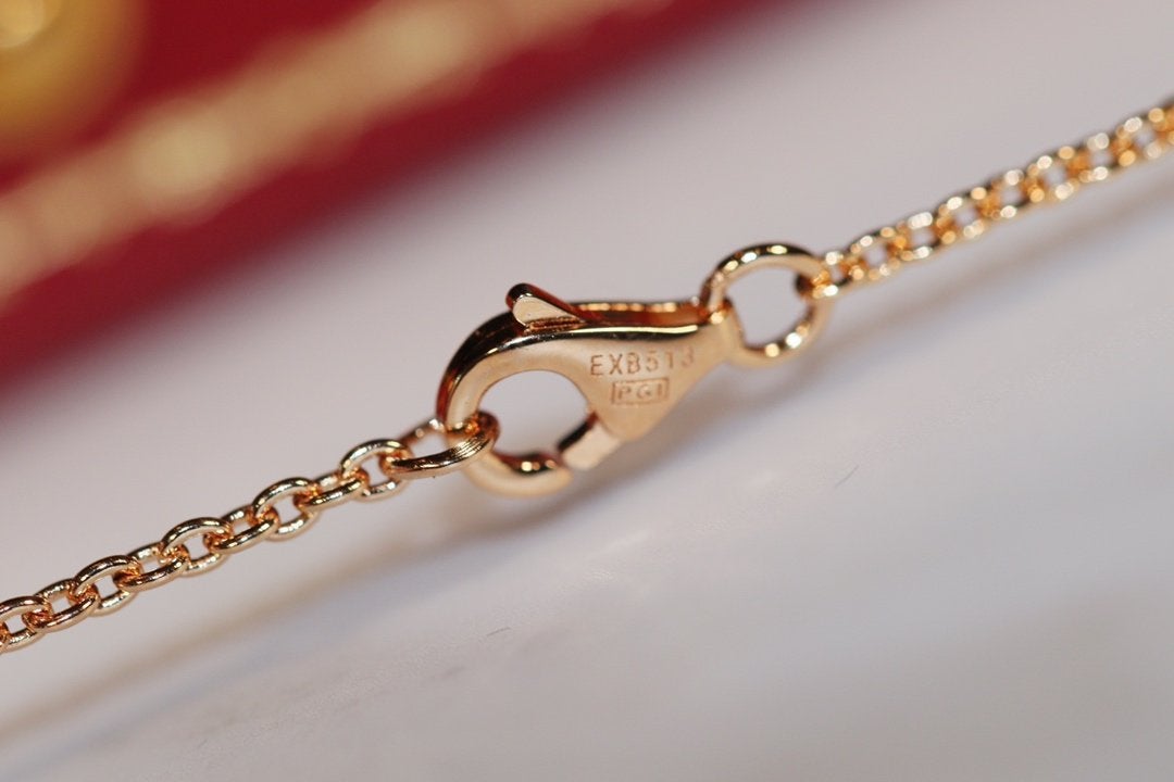 [Marin]LOVE NECKLACE PINK GOLD AND SILVER