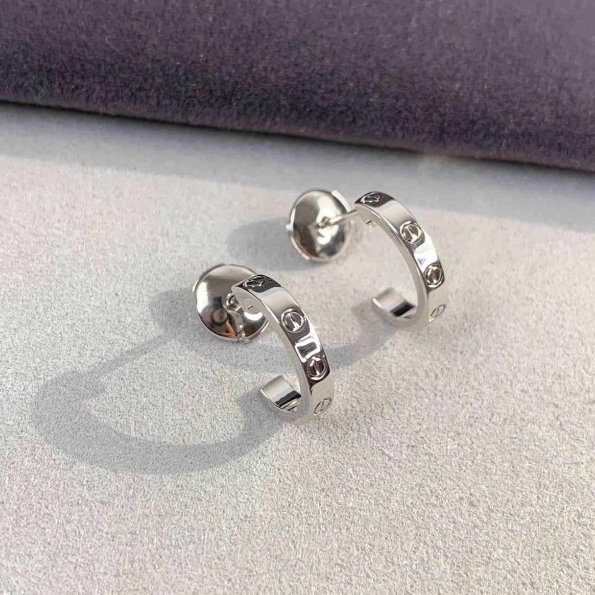 [Marin]LOVE EARRINGS 2.65MM SILVER