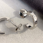 [Marin]LOVE EARRINGS 2.65MM SILVER