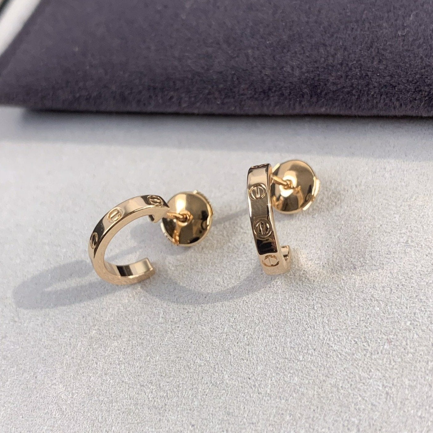 [Marin]LOVE EARRINGS 2.65MM PINK GOLD