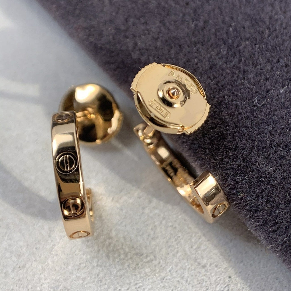 [Marin]LOVE EARRINGS 2.65MM PINK GOLD