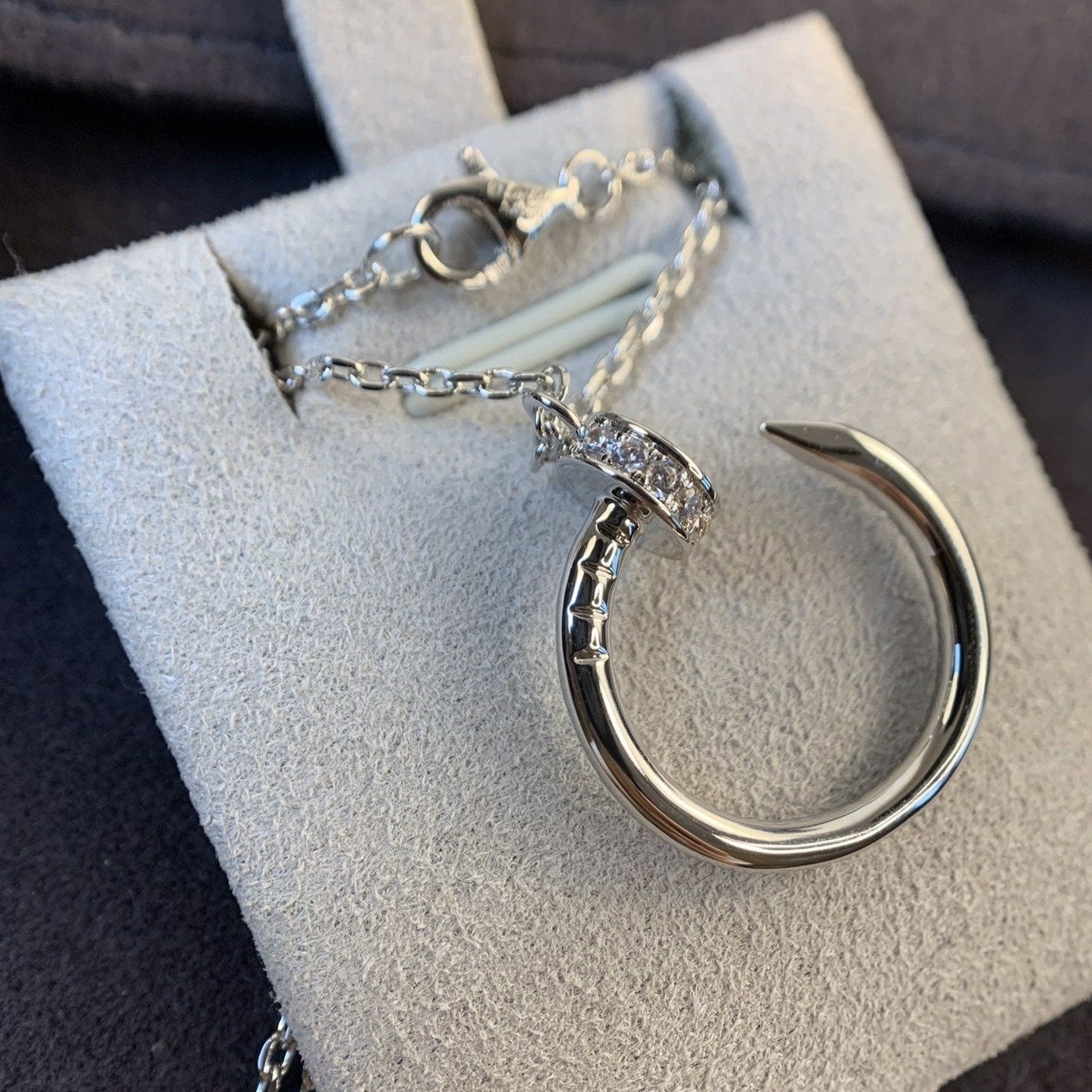 [Marin]JUSTE NECKLACE SILVER DIAMONDS