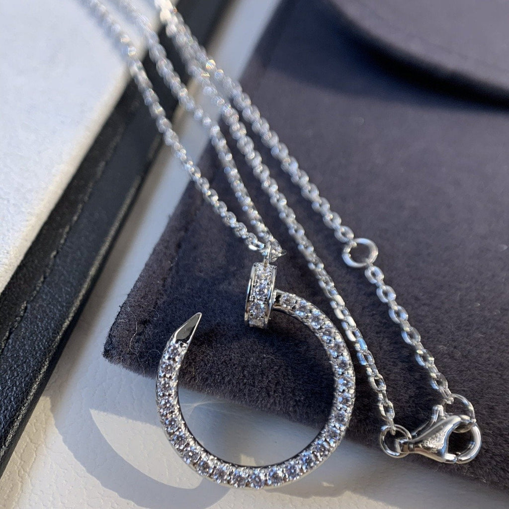[Marin]JUSTE UN COLLIER ARGENT DIAMANTS