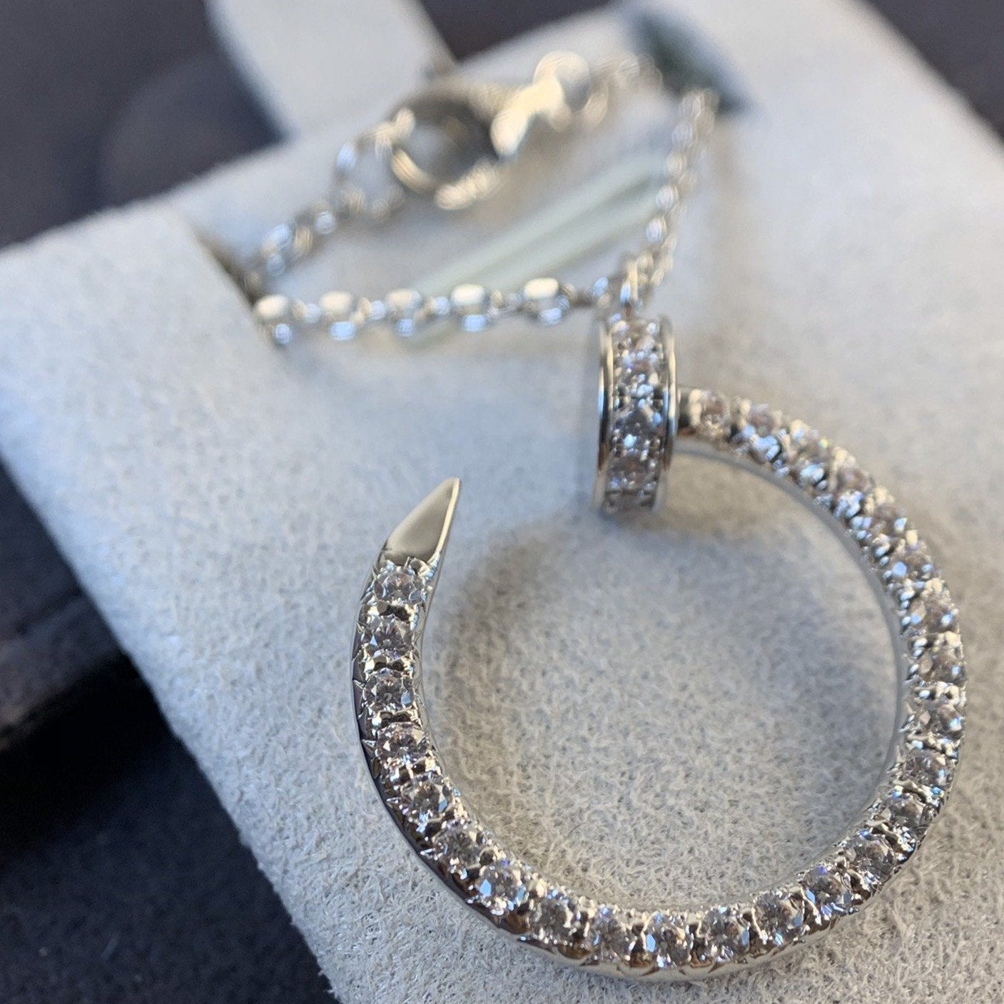 [Marin]JUSTE UN COLLIER ARGENT DIAMANTS