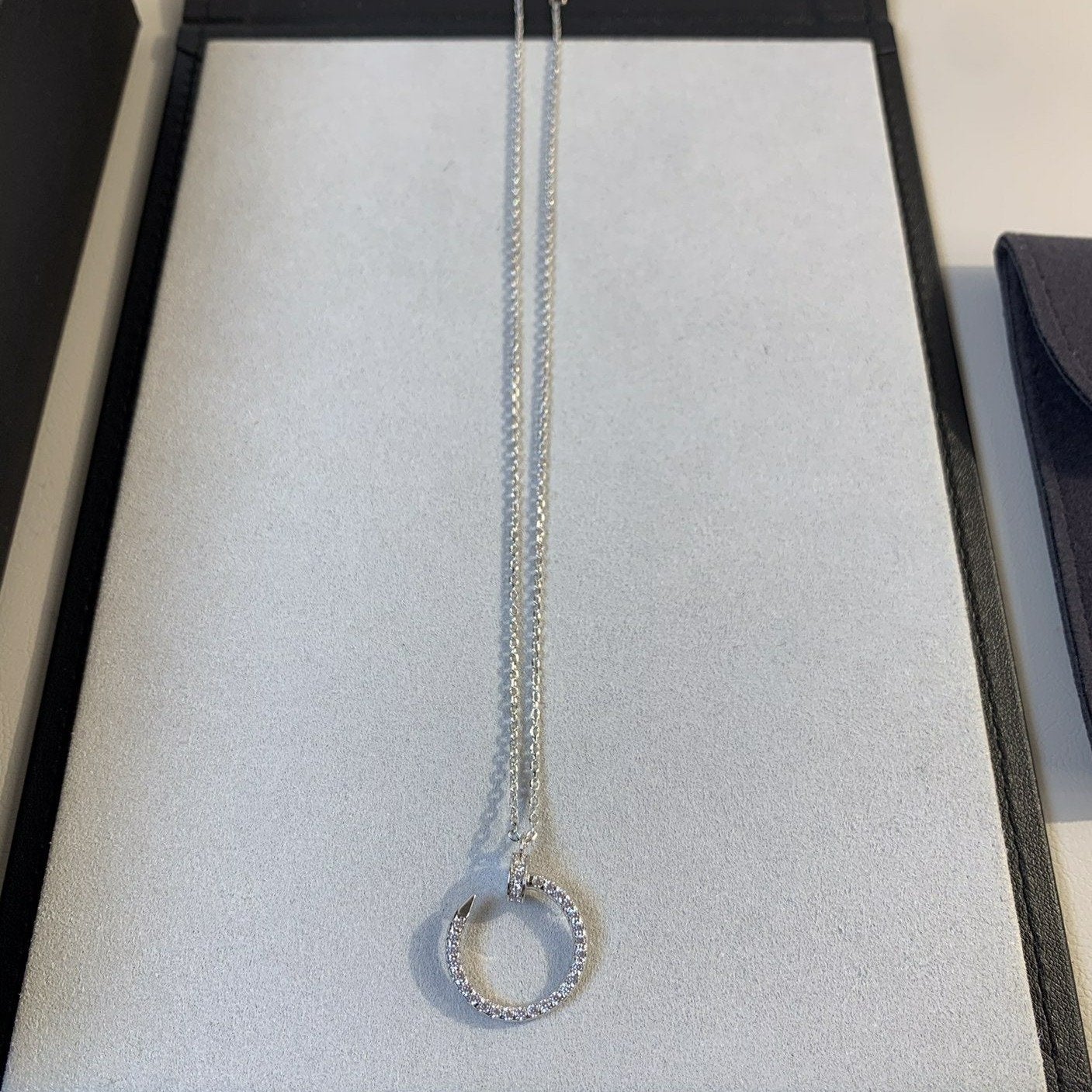 [Marin]JUSTE UN COLLIER ARGENT DIAMANTS