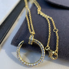 [Marin]JUSTE NECKLACE GOLD DIAMONDS