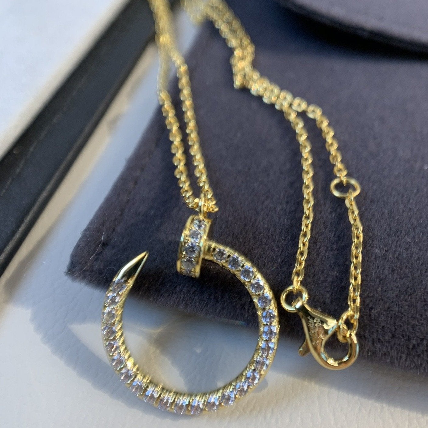 [Marin]JUSTE NECKLACE GOLD DIAMONDS