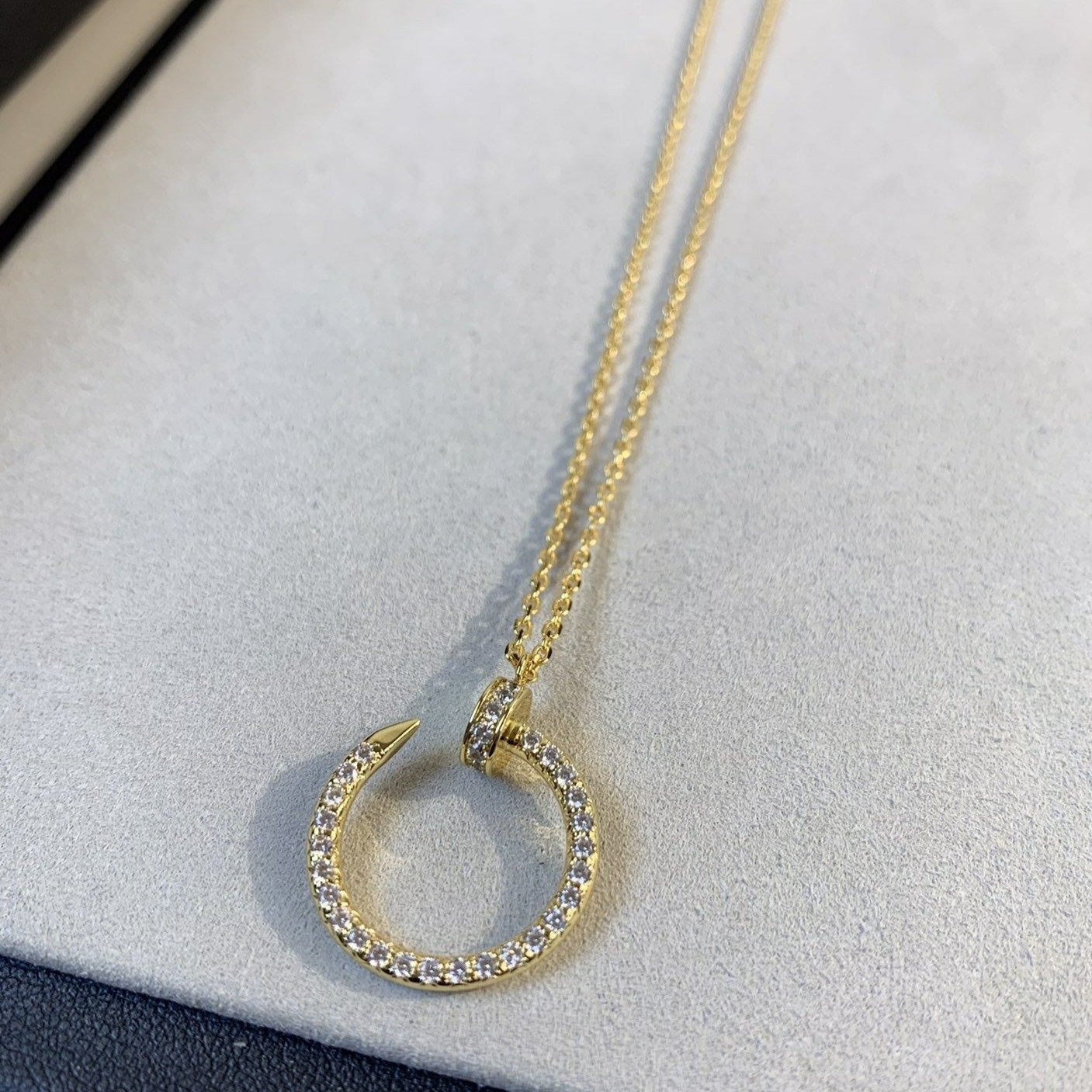 [Marin]JUSTE NECKLACE GOLD DIAMONDS