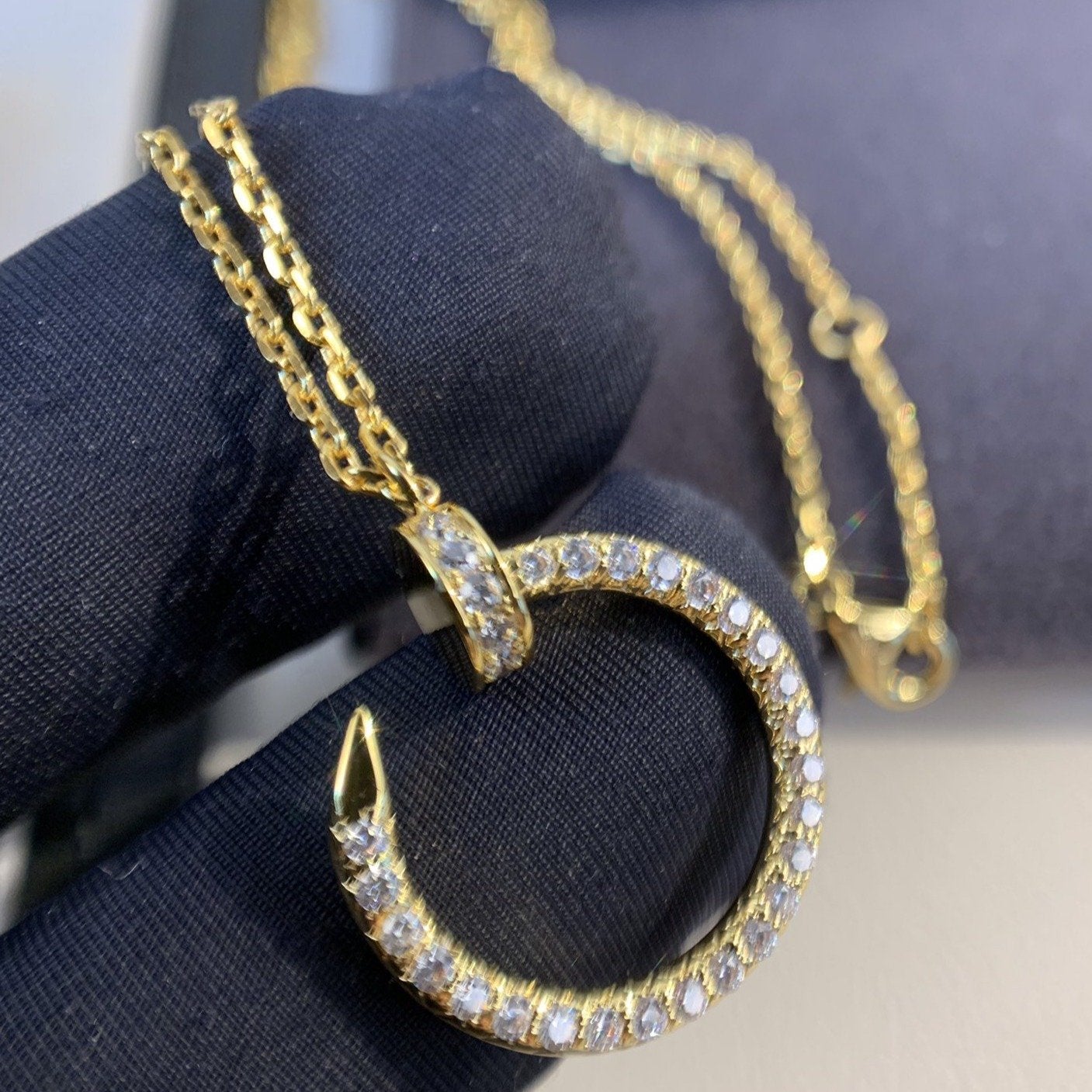 [Marin]JUSTE NECKLACE GOLD DIAMONDS