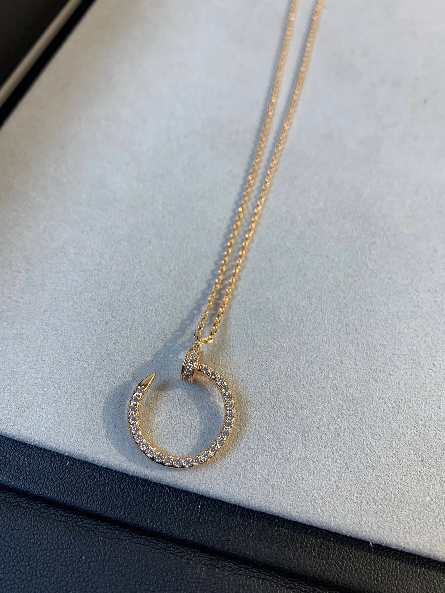 [Marin]JUSTE NECKLACE PINK GOLD DIAMONDS