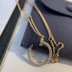 [Marin]JUSTE NECKLACE PINK GOLD DIAMONDS