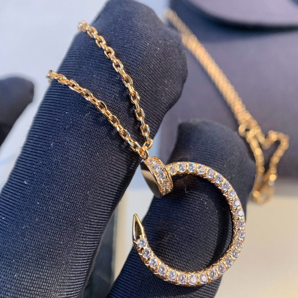[Marin]JUSTE NECKLACE PINK GOLD DIAMONDS