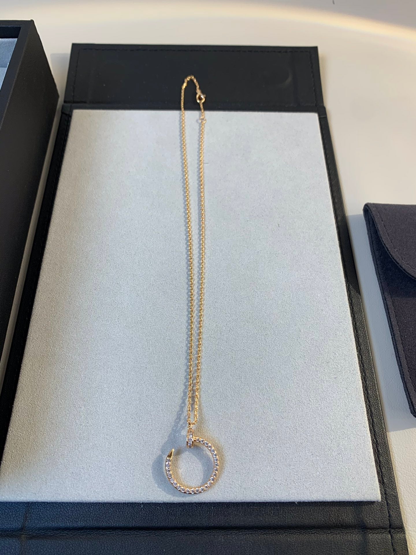 [Marin]JUSTE NECKLACE PINK GOLD DIAMONDS