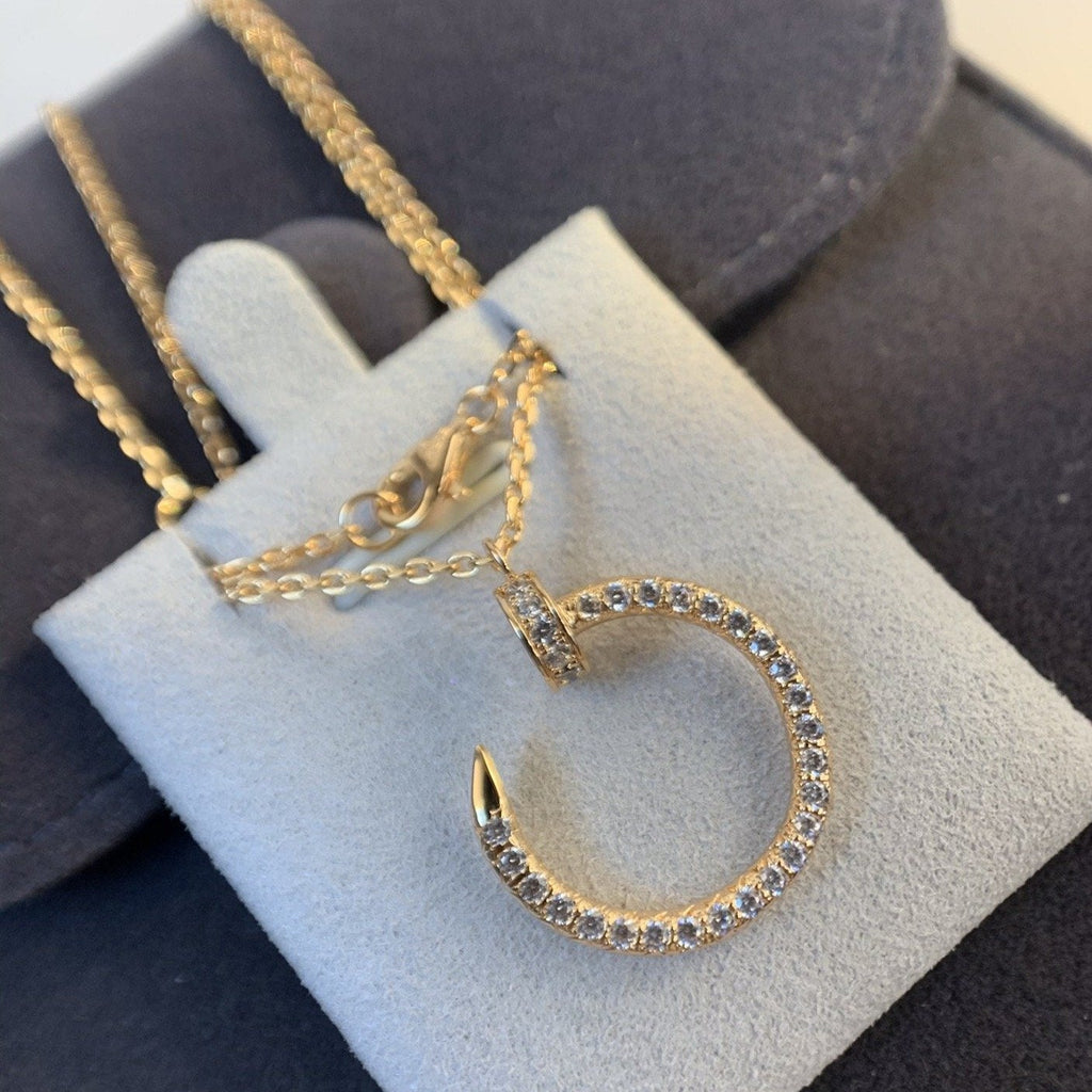[Marin]JUSTE NECKLACE PINK GOLD DIAMONDS
