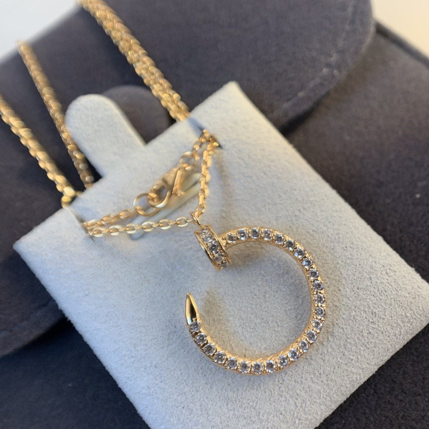 [Marin]JUSTE NECKLACE PINK GOLD DIAMONDS