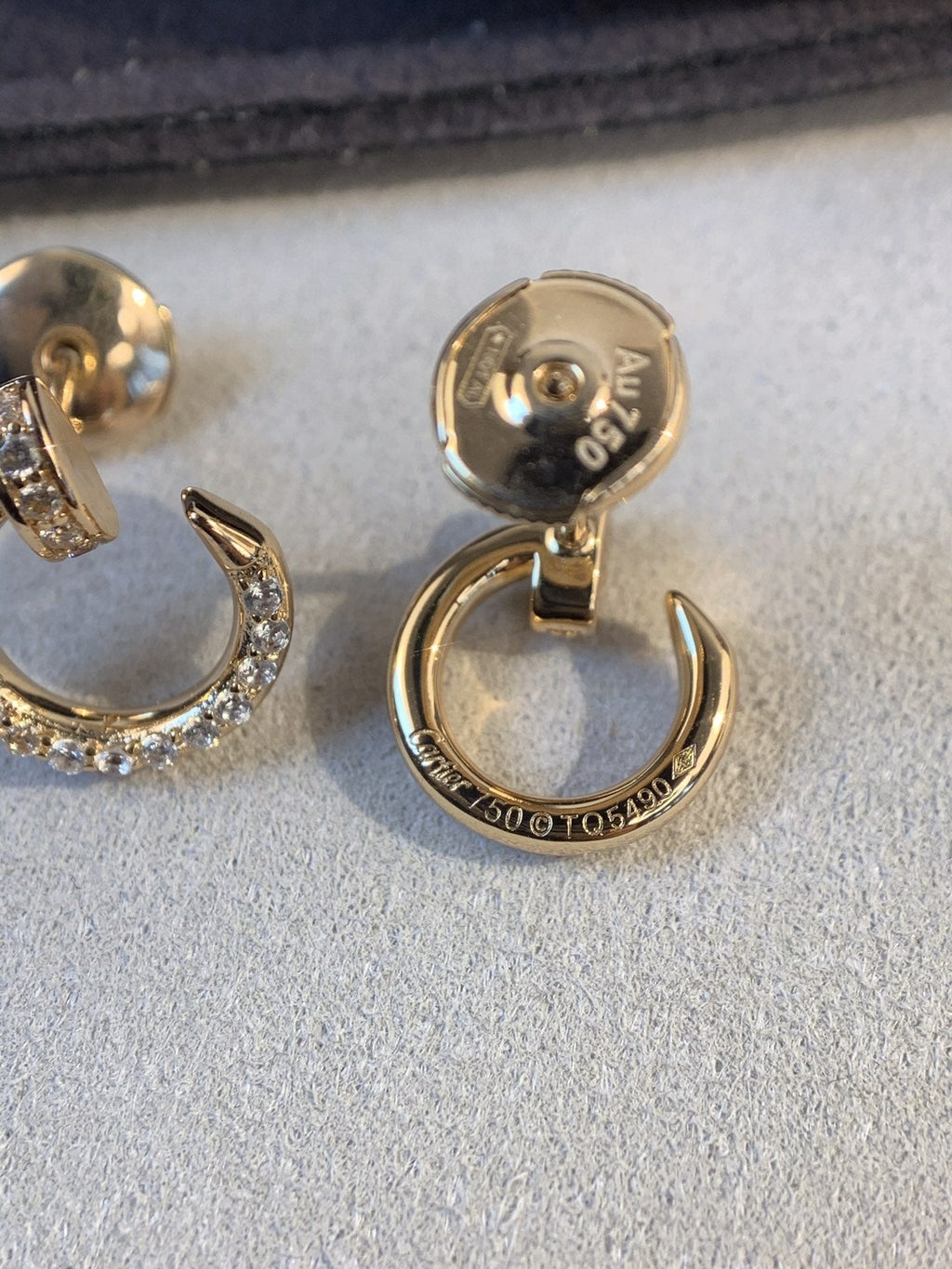 [Marin]JUSTE EARRINGS GOLD DIAMONDS