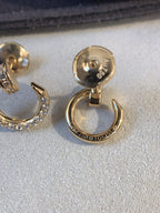 [Marin]JUSTE EARRINGS GOLD DIAMONDS