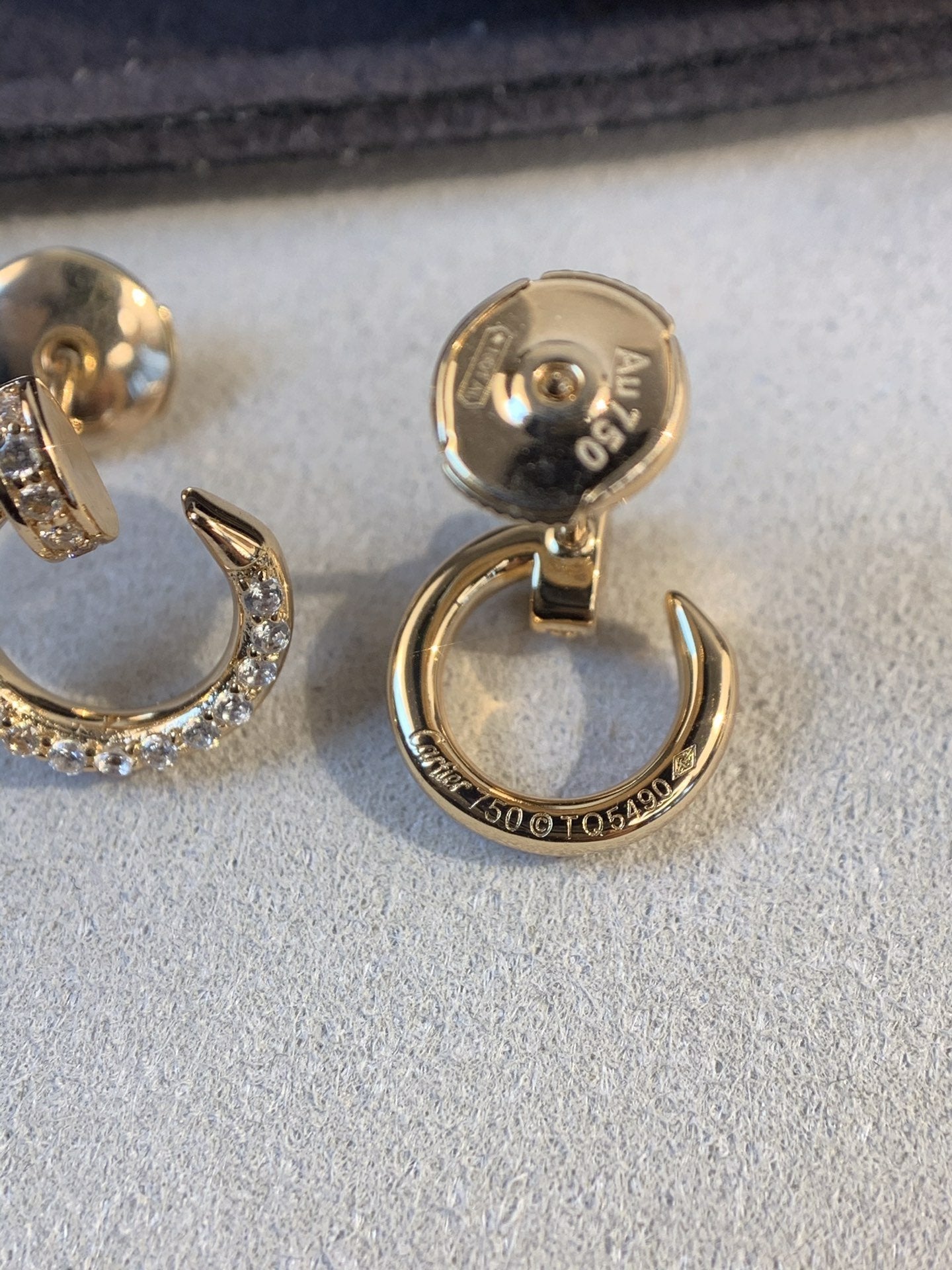 [Marin]JUSTE EARRINGS GOLD DIAMONDS