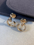 [Marin]JUSTE EARRINGS GOLD DIAMONDS
