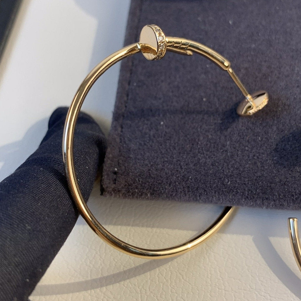 [Marin]JUSTE EARRINGS GOLD DIAMONDS 1.8MM