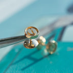 [Marin]LOVE EARRINGS PINK GOLD 10MM