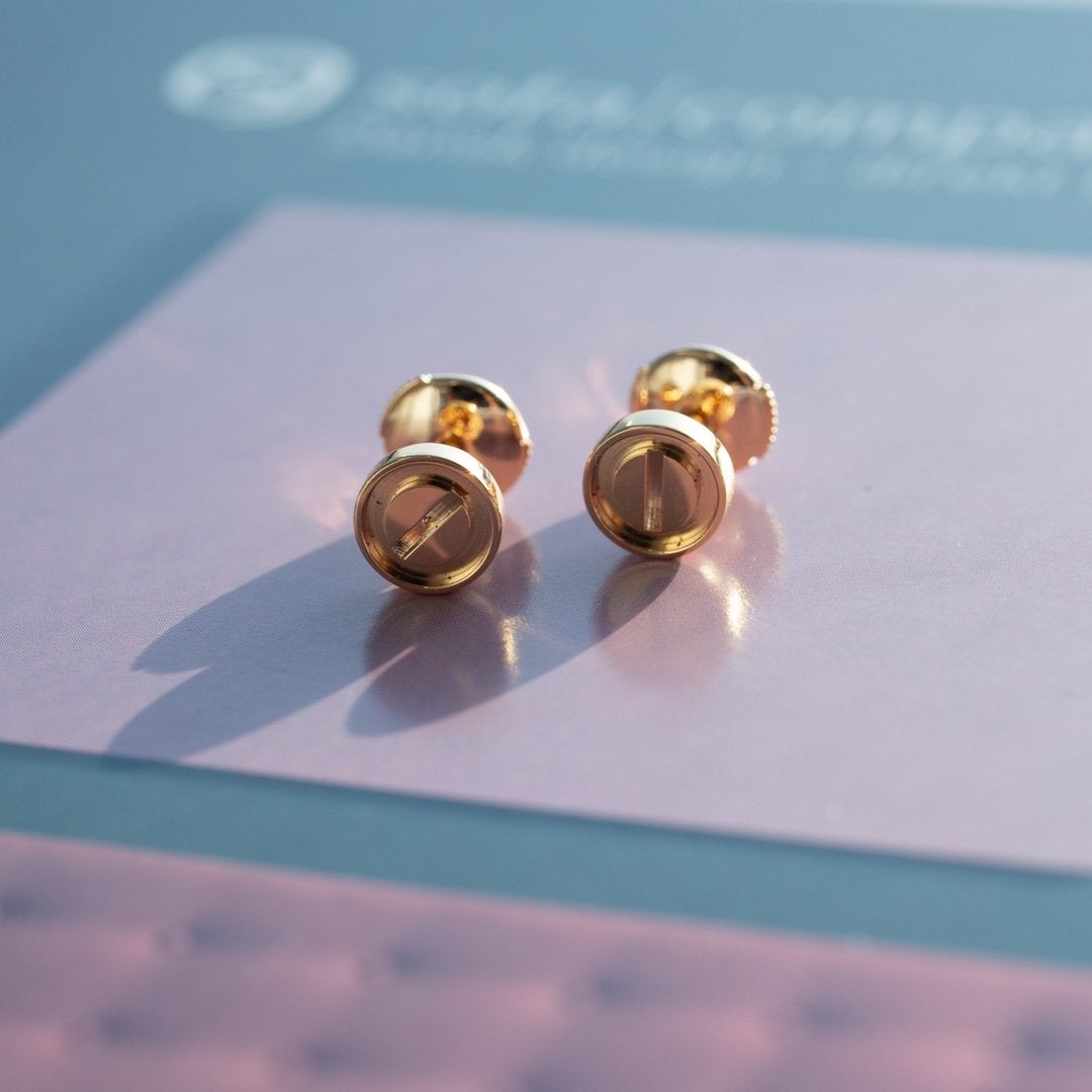 [Marin]LOVE EARRINGS PINK GOLD 10MM
