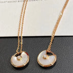 [Marin]COLLIER AMULETTE NACRE OR ROSE